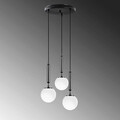 Lustra, Fulgor, 942FLG1470, Metal, Alb/Negru
