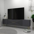 Comoda TV, Olivia, Dekol1, Antracit / Aur