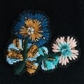 Manusi dama, Art of Polo, Flower, 23 cm, lana/poliester, negru