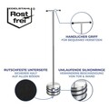 Opritor pentru usa Big Boy, Wenko, 11x68 cm, inox/TRP, argintiu/negru