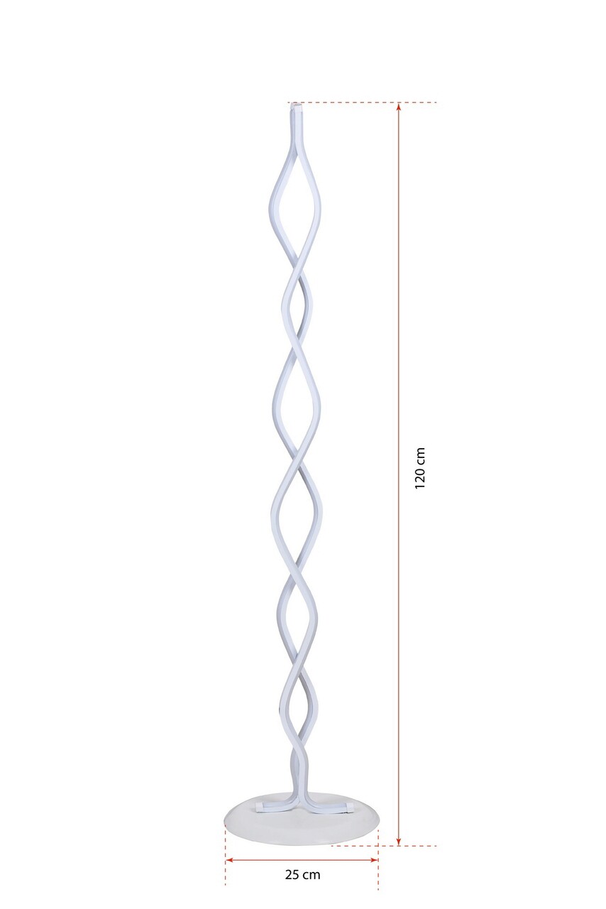 Lampadar, Curlux, 509CRL1122, Aluminiu, Alb