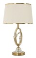 Lampa de masa Versailles, Mauro Ferretti, 1 x E27, 40W, 36x60 cm, fier/sticla, alb/auriu