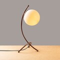Lampa de masa, Yay - 5012, Tatum, 23 x 18 x 43 cm, 1 x E27, 40W, alb/aramiu antic