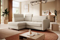 Coltar extensibil stanga 3 locuri ELTAP, LT-18MAN, Barea, 208x160x100 cm, lemn/poliester, bej deschis