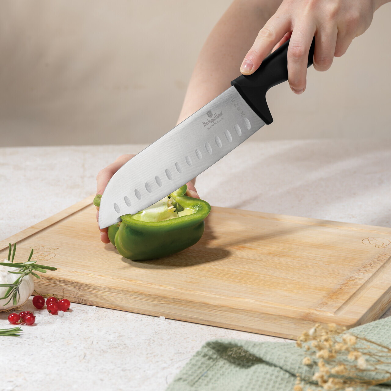 Set 6 cutite Berlinger Haus, Matte Black, inox, negru - imagine 8