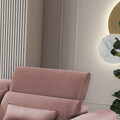 Coltar extensibil stanga 4 locuri ELTAP, Foble, 267x196x100 cm, lemn/poliester, roz