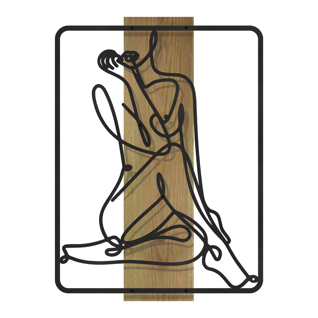 Decoratiune de perete, Muse, Cadru: Lemn (Grosime: 2 cm), Verde/Negru — imaginea 7