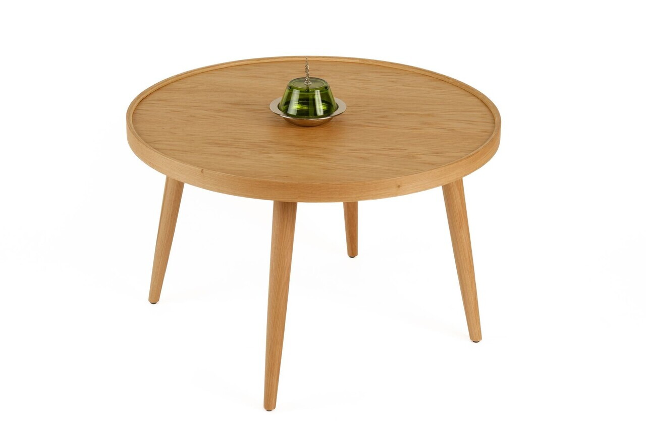 Masuta de cafea, Hanah Home, Polen 80, 80x48x80 cm, LEMN MASIV DE STEJAR, Stejar — imaginea 2
