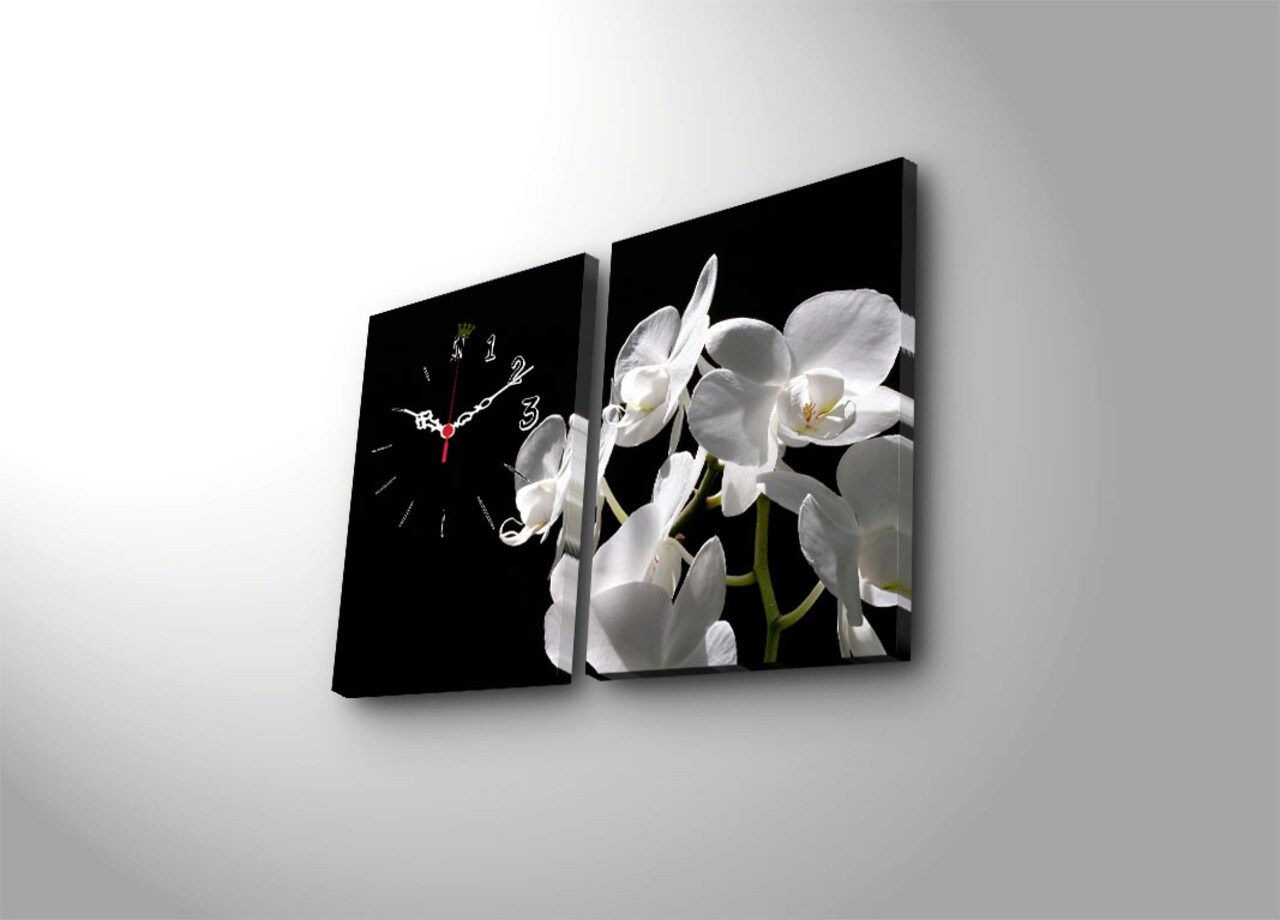 Set 2 ceasuri de perete 2P3040CSMOR-2 Canvas 30 x 40 cm 2 piese Multicolor