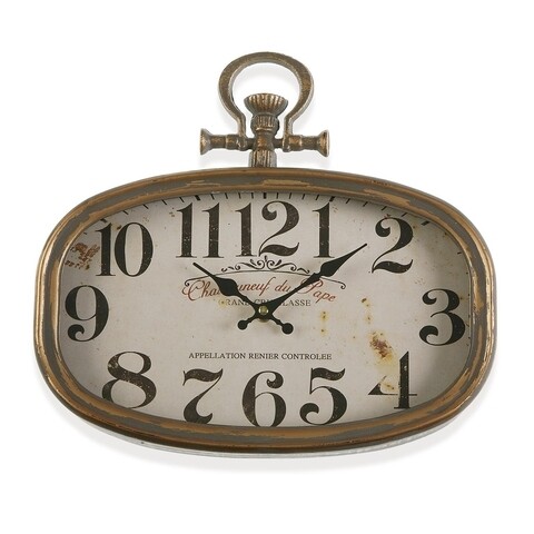 Ceas de perete hailey, versa, 32.5x6x35 cm, metal, auriu