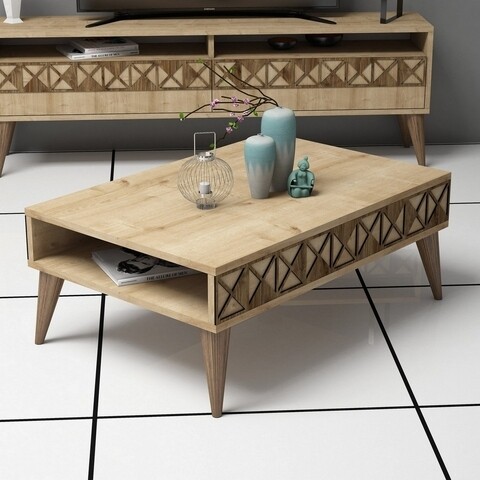 Masuta de cafea Line Oak, Hommy Craft, 90x60x34,6 cm, stejar 90x60x346