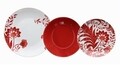 Serviciu de masa, 18 piese, Tognana, Madison Red Ornament, portelan/ceramica, multicolor