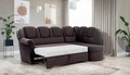 Coltar extensibil dreapta 3 locuri ELTAP, L-004, Lord, 243x180x112 cm, lemn/poliester, maro inchis/negru
