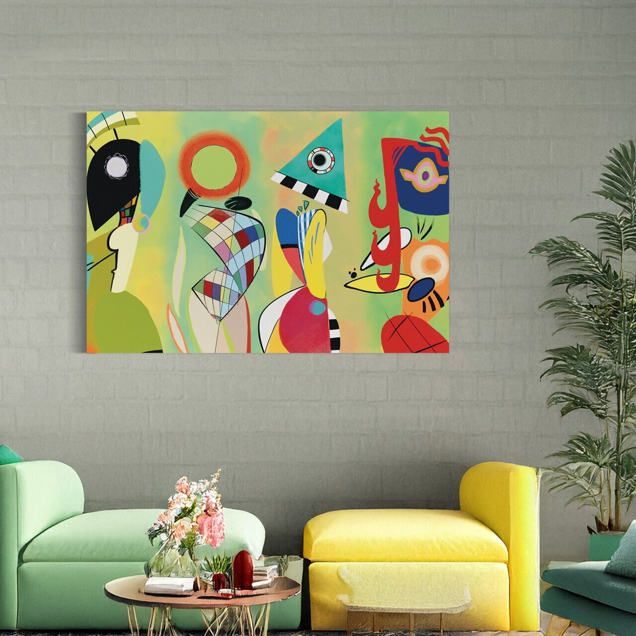 Tablou decorativ, A69CVS-108, Dimensiune: 60 x 90 cm, Multicolor