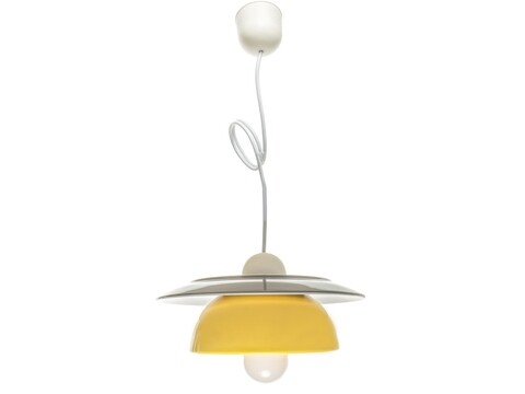 Pendul Friendly sunflower, Deco Republic, E27, 1x60W, ceramica, galben/gri