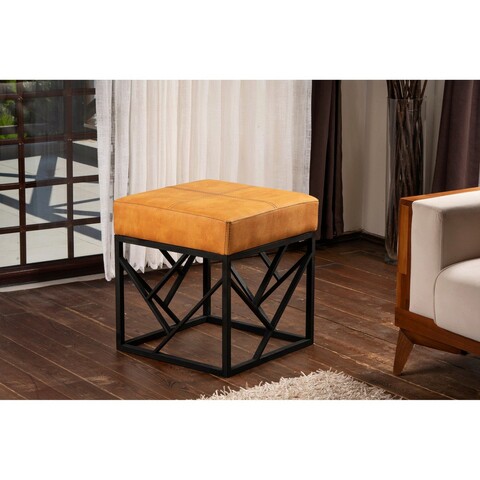 Fotoliu puf, grace, 591grc1124, metal, galben mustar