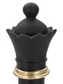 Decoratiune piesa sah, Mauro Ferretti, Queen, 9 x 25.5 cm, polirasina, negru/auriu