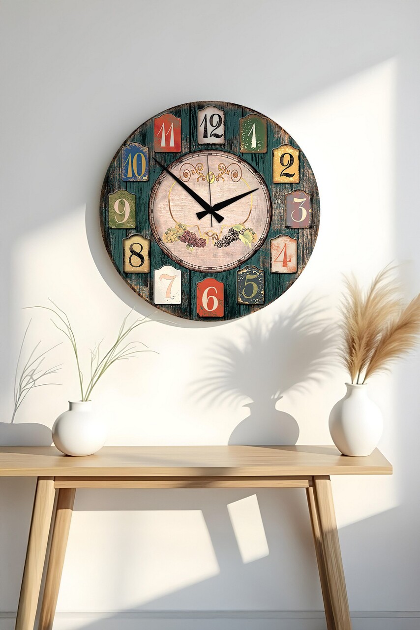 Ceas de perete Huhuas00025 Dimensiune: 50 x 50 cm (1 bucată) Multicolor