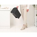 Cos de gunoi cu pedala, Brabantia, StepUp, 16 L, 29.6x22.3x41.1 cm, polipropilena, gri inchis