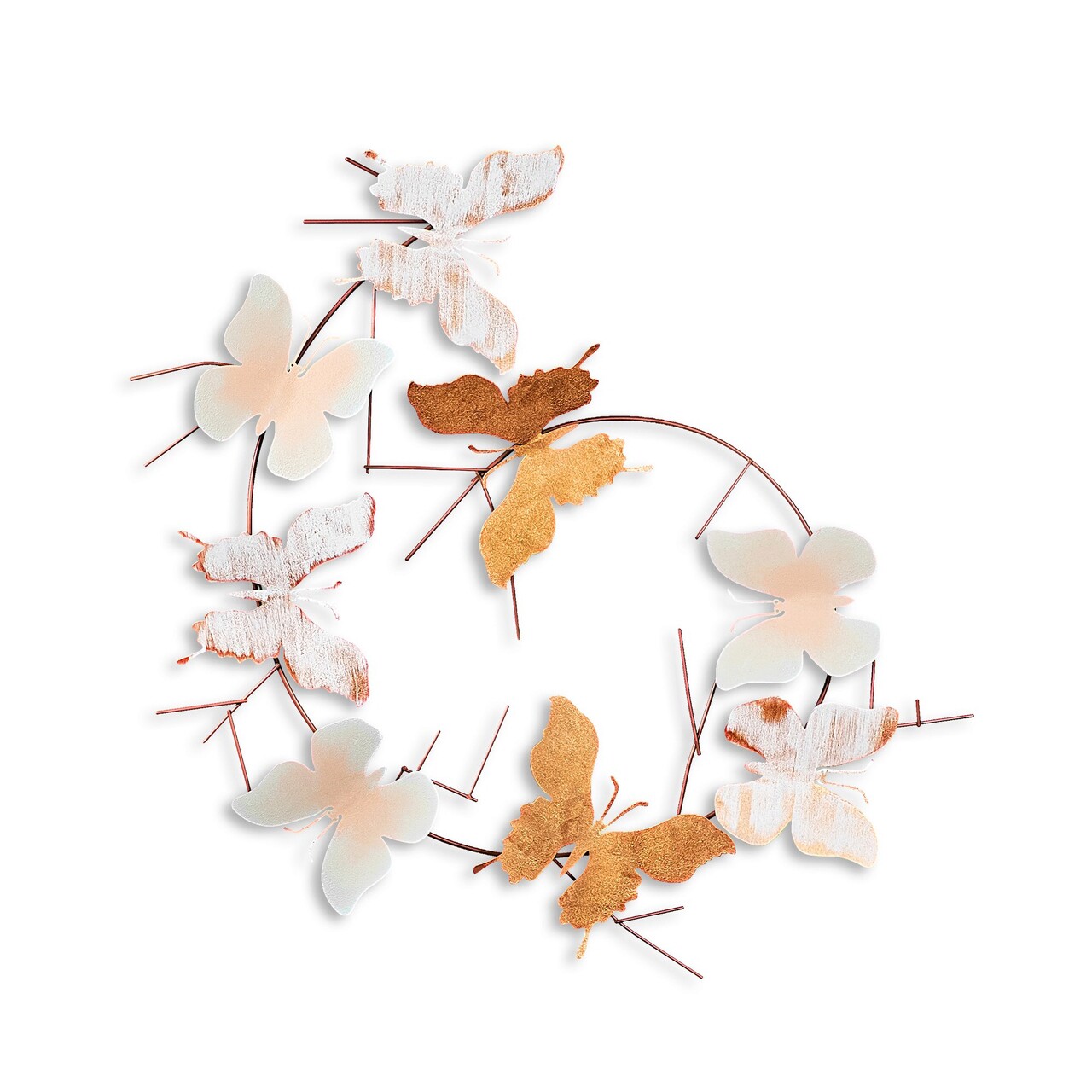 Decoratiune de perete, Butterflies, 80 x 80 x 4 cm, Multicolor - imagine 6