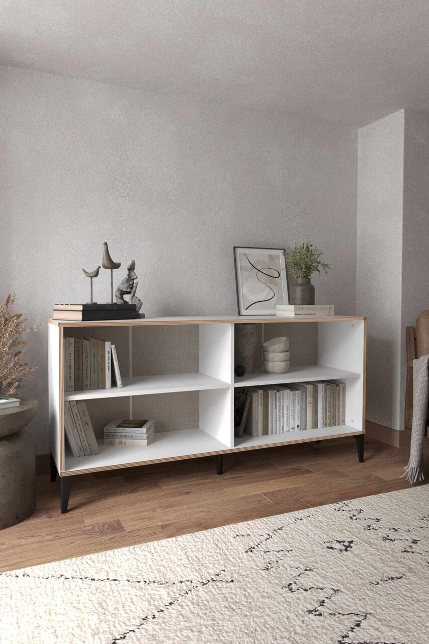 Bufet, Hanah Home, Arden, 160x80x44 cm, Alb - imagine 5