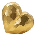Vaza decorativa Heart, Mauro Ferretti, 19x9x18 cm, polirasina, auriu