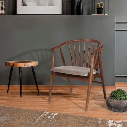Scaun, Fairfax, Albero48, 55x77x47 cm, Lemn de fag , Nuc / Bej