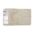 Set 2 covorase de baie, Casa Plastor, Waves, 45 x 73 cm, 37 x 45 cm, poliester/poliuretan/PVC, bej