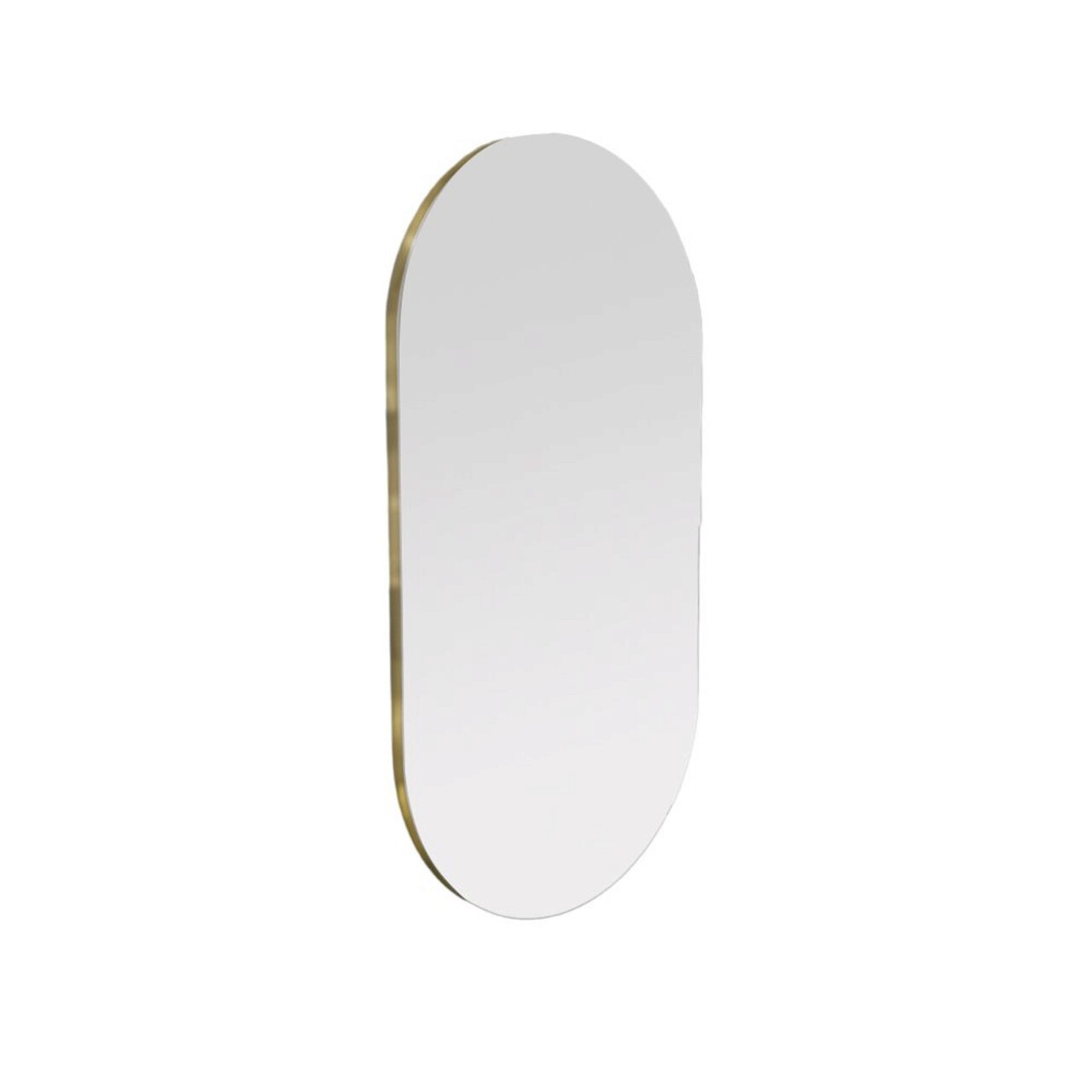 Oglinda decorativa, Siam, Riors, 45x85x2.2 cm, MDF , Transparent/Auriu