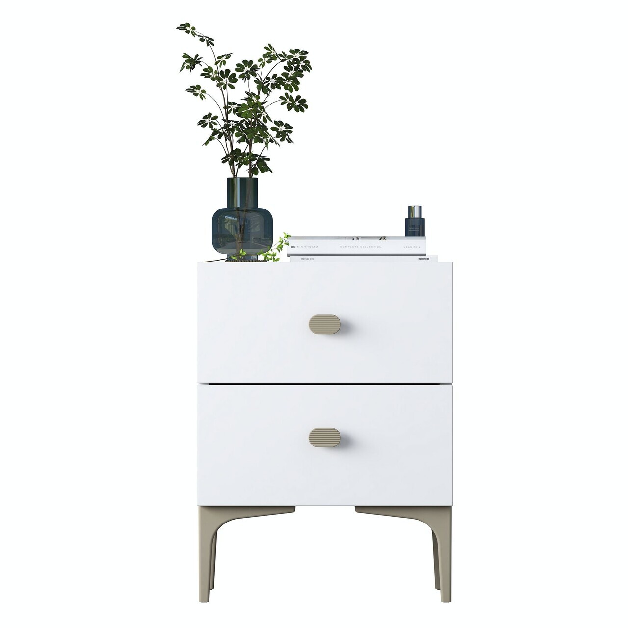 Noptiera, Hanah Home, BD110, 39.6x53.7x37.5 cm, PAL melaminat, Alb - view 9