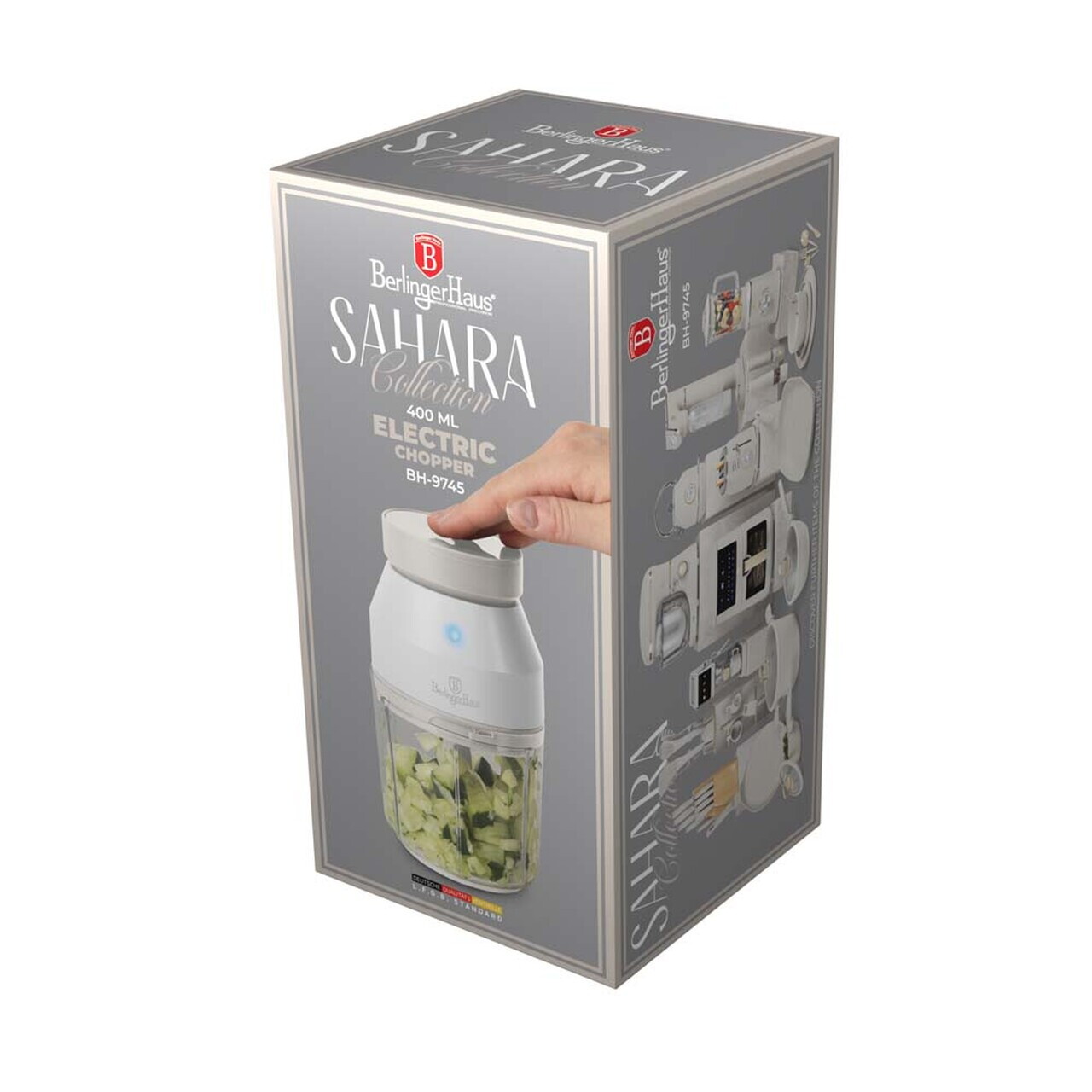 Tocator electric Berlinger Haus, Sahara, 400 ml, inox/plastic, crem/transparent - imagine 7