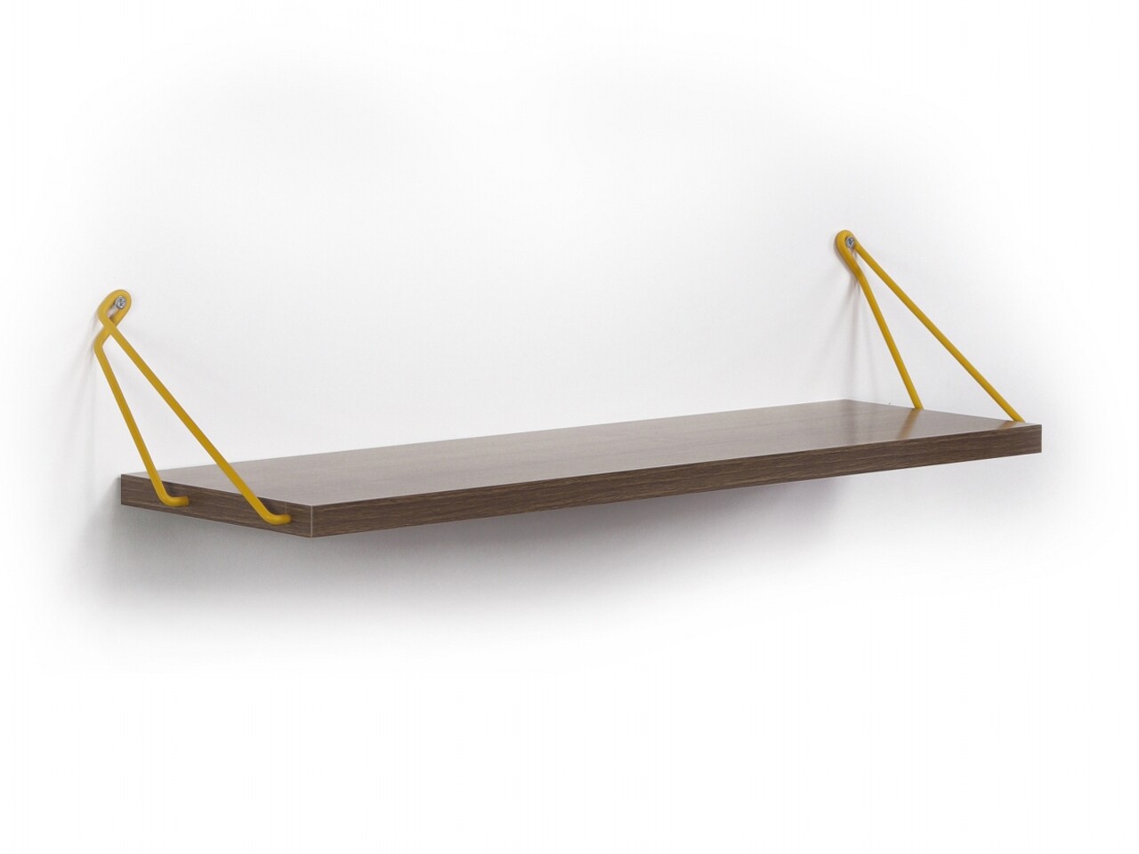 Raft De Perete Rafevi Altai, 60 X 18 X 12.5 Cm, PAL/metal, Walnut/galben