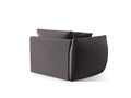 Modul stanga pentru canapea, 1 loc, Chris-184, Micadoni Home, 130x100x80 cm, catifea, gri inchis