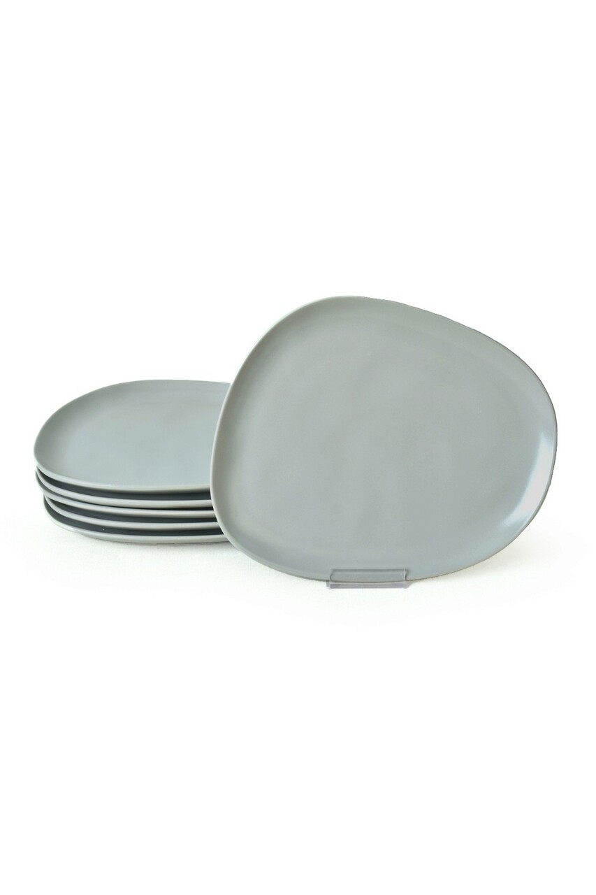 Set platouri servire, Keramika, 275KRM2210, Ceramica , Nu absoarbe apa, Gri Mat