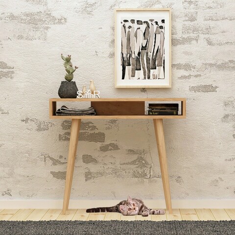 Bufet, mod design, ottoke, 100x83.6x30 cm, stejar / alb