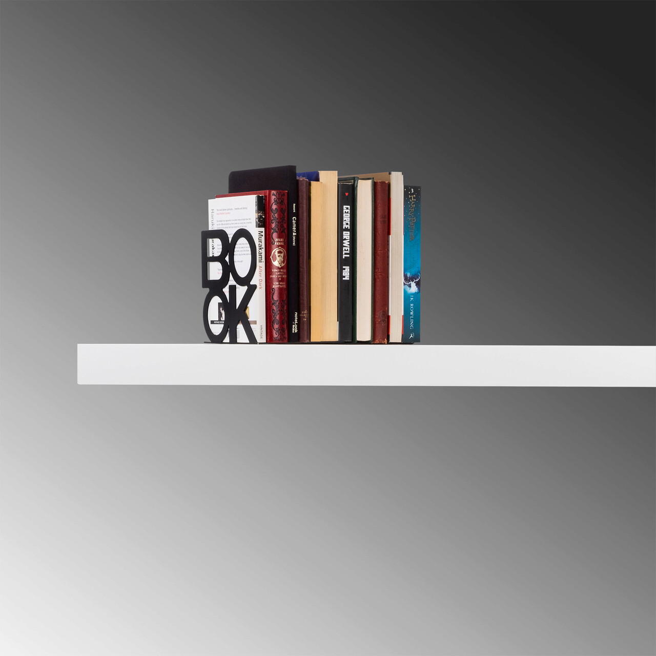 Opritor de carti, Kitap tutucu 9, 13,5x13x14 cm, Negru — imaginea 2