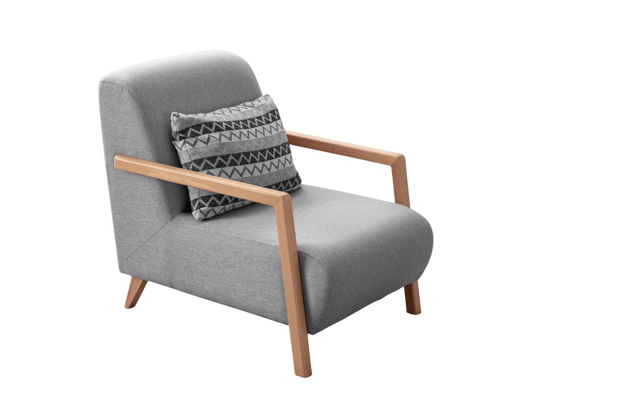 Fotoliu, Atelier del Sofa, 752EST1711, Lemn de carpen;PAL, Gri - view 4