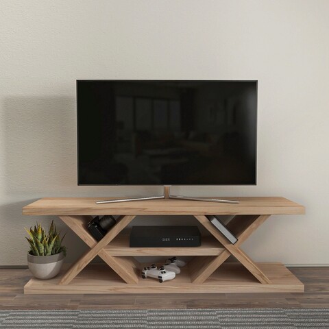 Comoda TV, Zena Home, Massi, 136x42x37cm, PAL, Stejar