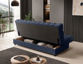Canapea extensibila 3 locuri ELTAP, Clareta, 197x95x96 cm, lemn/poliester, albastru