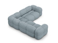 Coltar simetric 4 locuri, Loretto, Cosmopolitan Design, 250x250x68 cm, tesatura structurata, albastru pastel