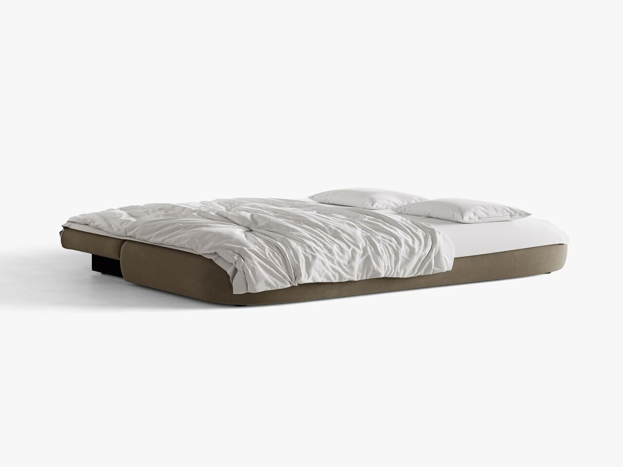 Canapea extensibila 3 locuri, Hena, Micadoni Home, 205x112x85 cm, catifea, gri maroniu — imaginea 4