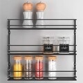 Etajera pentru condimente Pepito 3 Lava, Metaltex, 36 x 8 x 32 cm, metal tratat TouchTherm