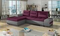 Coltar extensibil stanga 4 locuri ELTAP, Ov06, Ottavio, 275x180x85 cm, lemn/poliester, violet inchis/gri
