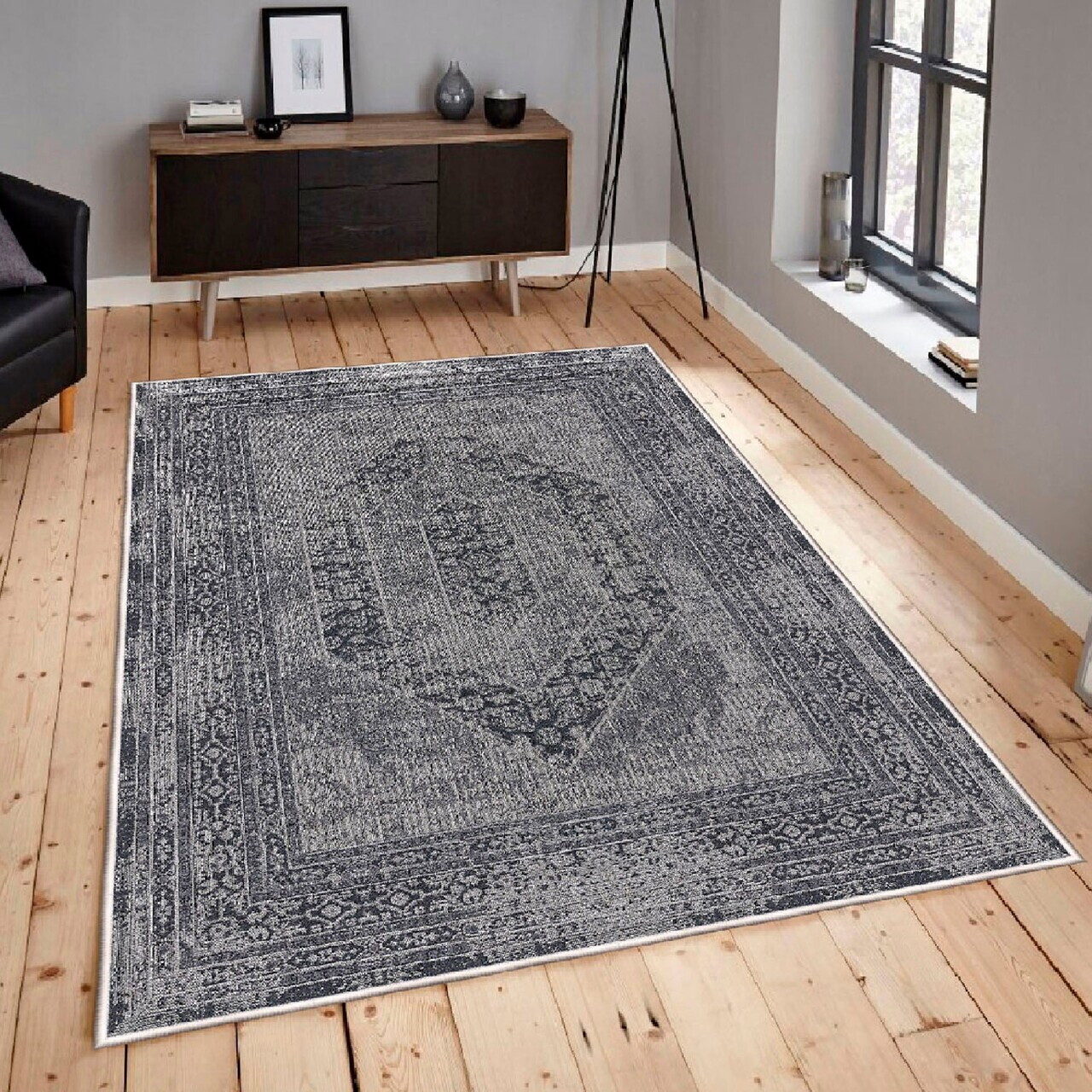 Covor, Woosonıl117, 100x200 cm, Gri / nurcă — imaginea 2