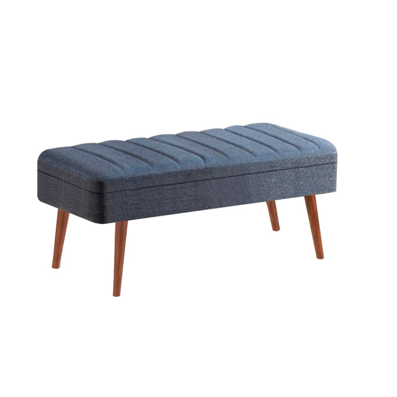 Banca, Vella, Vina 1048, 90x39x40 cm, PAL, Nuc / Albastru închis