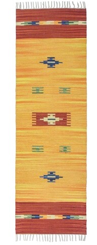 Covor Kilim, Country 228, Baketo, 100% bumbac, lucrat manual, 60x200 cm