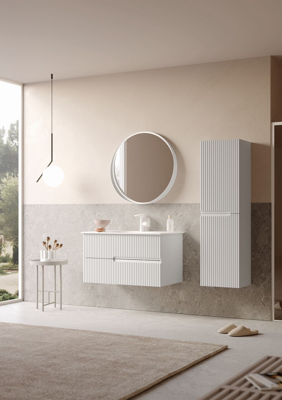 Oglinda decorativa, Hanah Home, Moonlight 90 v2, Alb mat — imaginea 3