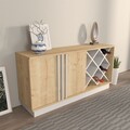 Bufet, Zena Home, Luna, Stejar Safir / Alb