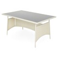 Set gradina/terasa, masa + 4 scaune, Presley, otel, gri
