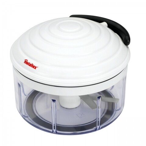 Tocator legume fructe Metaltex, manual, 500 ml, plastic/inox, alb/transparent imagine noua 2022